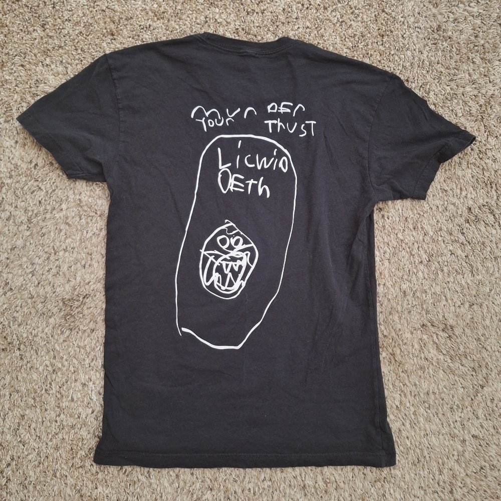 Liquid Death Official "Licwid Deth" Graphic T-Shirt Size Medium Black